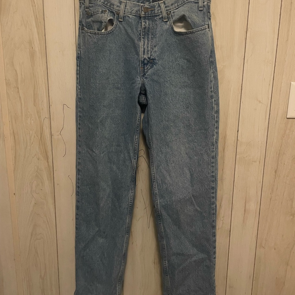 Eddie Bauer Men's Light Blue Straight Jeans